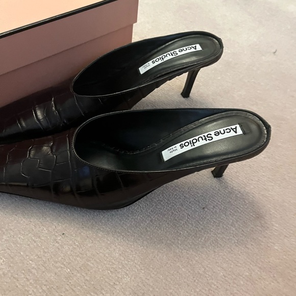 Acne studios brown pointed toe pump- 41 - Picture 1 of 6